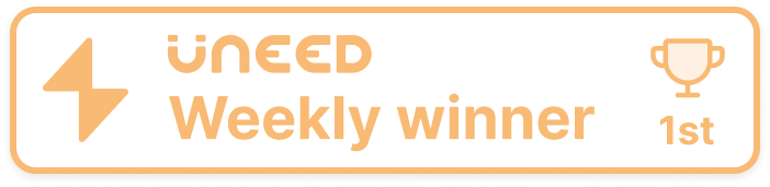 Uneed Weekly winner, 1st place